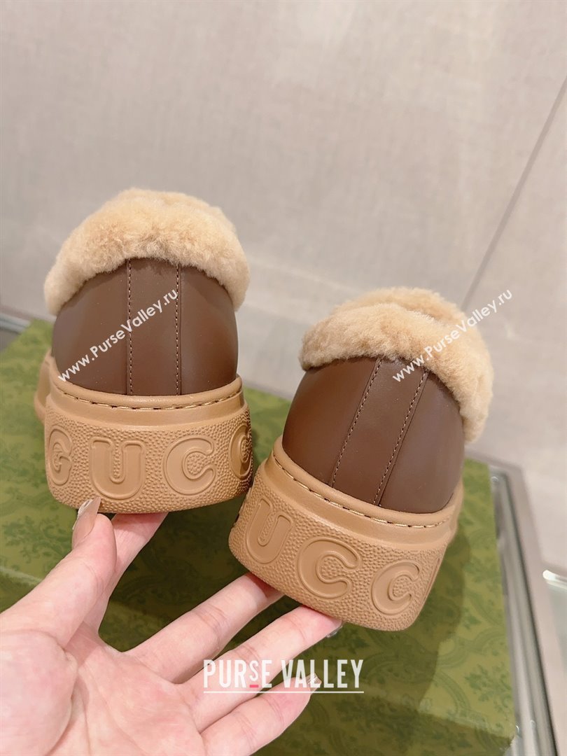 Gucci Wool Shearing Fur Loafer with Horsebit 03 2023 (kaola-23103043)