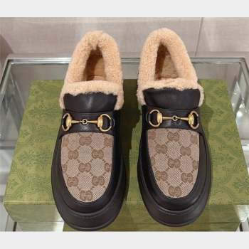 Gucci Wool Shearing Fur Loafer with Horsebit 04 2023 (kaola-23103044)