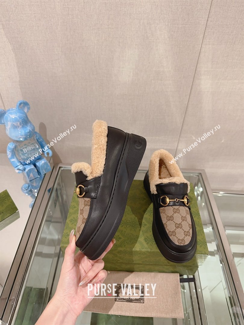 Gucci Wool Shearing Fur Loafer with Horsebit 04 2023 (kaola-23103044)
