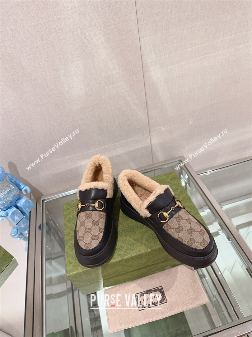Gucci Wool Shearing Fur Loafer with Horsebit 04 2023 (kaola-23103044)