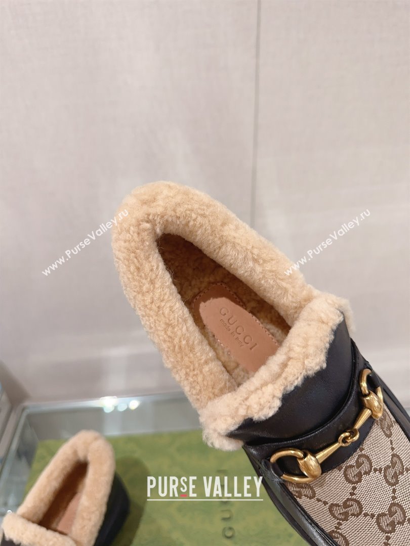 Gucci Wool Shearing Fur Loafer with Horsebit 04 2023 (kaola-23103044)
