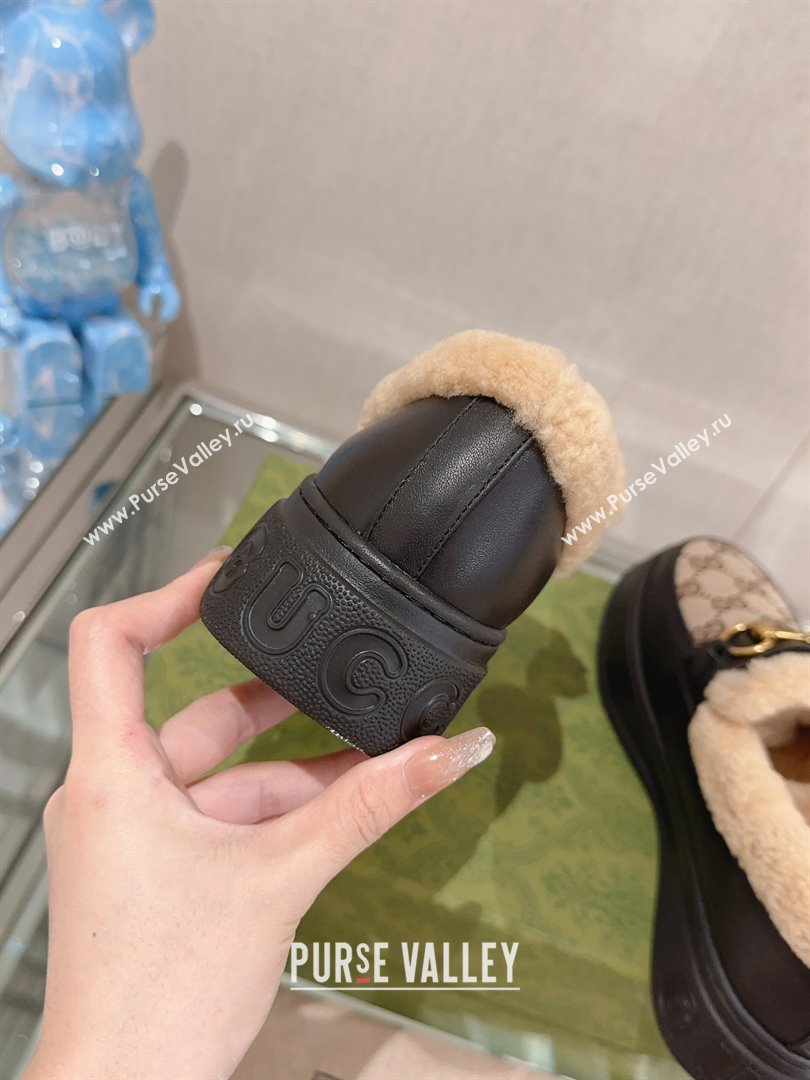 Gucci Wool Shearing Fur Loafer with Horsebit 04 2023 (kaola-23103044)