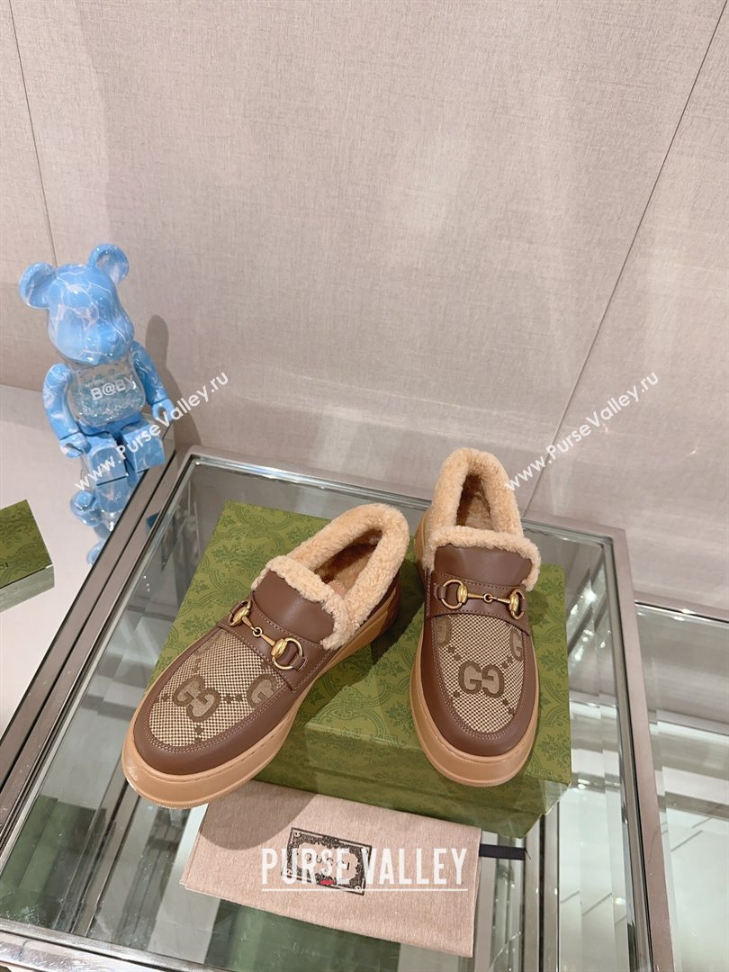 Gucci Wool Shearing Fur Loafer with Horsebit 05 2023 (kaola-23103045)
