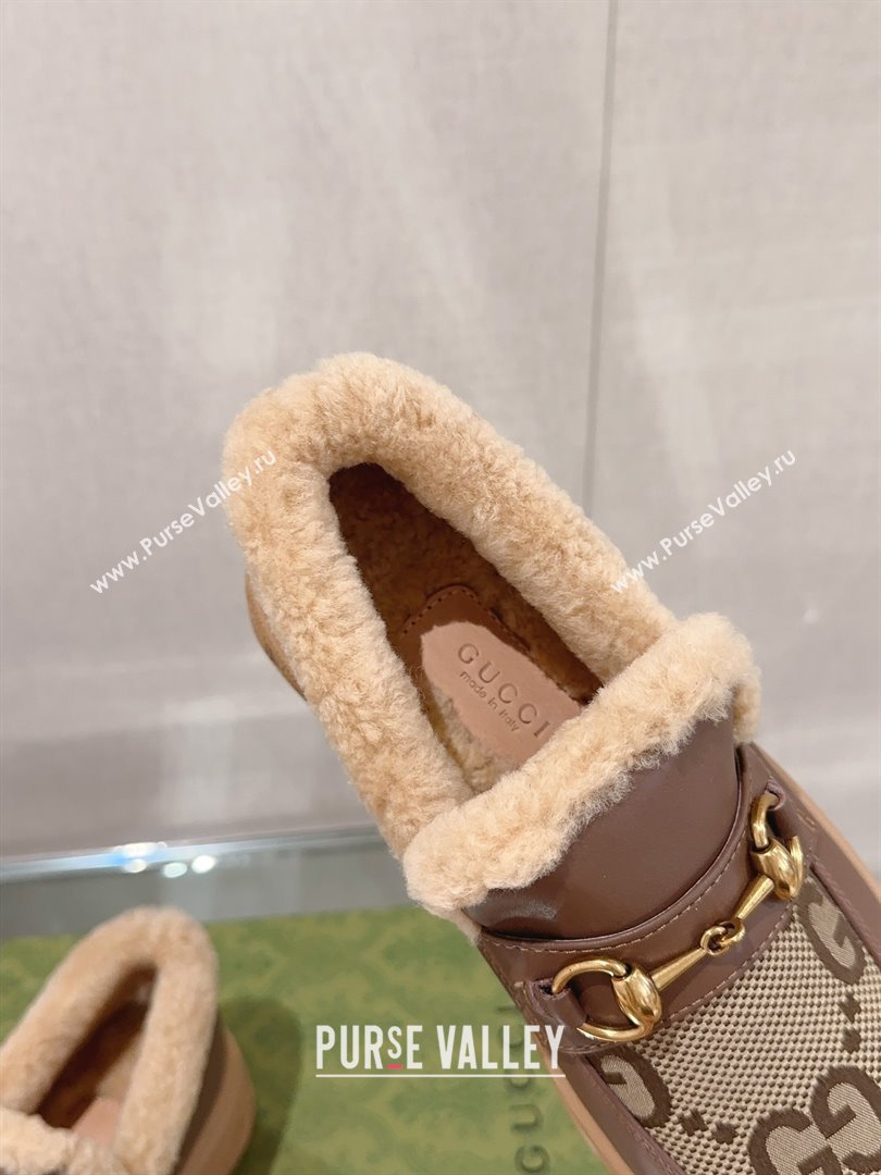 Gucci Wool Shearing Fur Loafer with Horsebit 05 2023 (kaola-23103045)