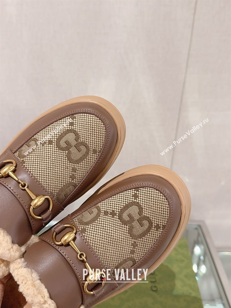 Gucci Wool Shearing Fur Loafer with Horsebit 05 2023 (kaola-23103045)