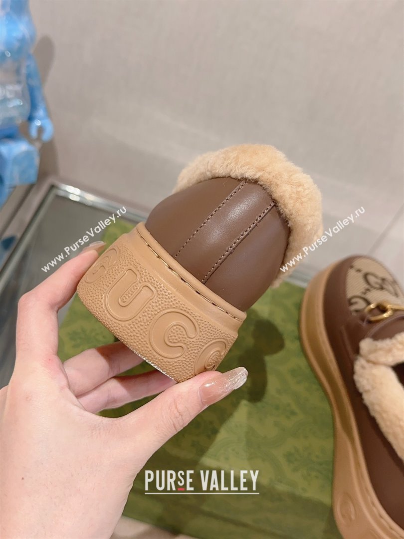 Gucci Wool Shearing Fur Loafer with Horsebit 05 2023 (kaola-23103045)