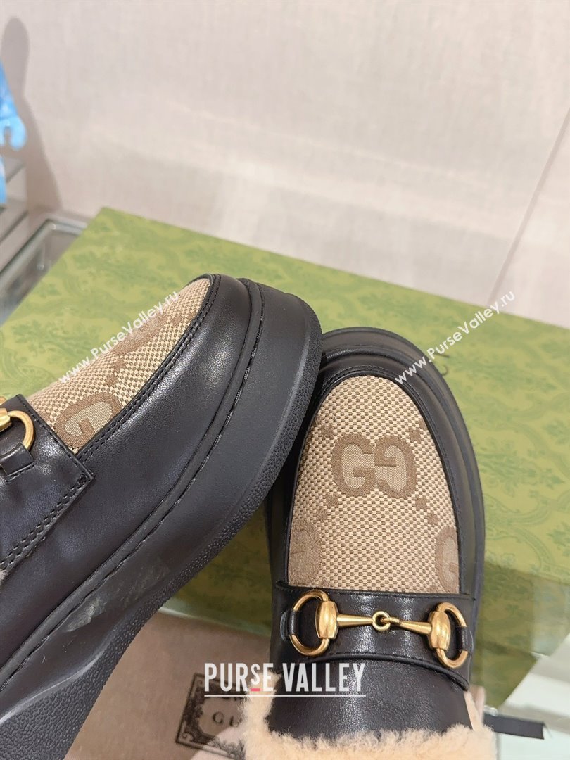 Gucci Wool Shearing Fur Loafer with Horsebit 06 2023 (kaola-23103046)