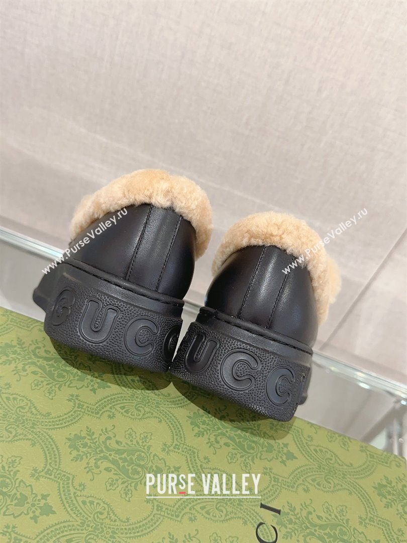 Gucci Wool Shearing Fur Loafer with Horsebit 06 2023 (kaola-23103046)