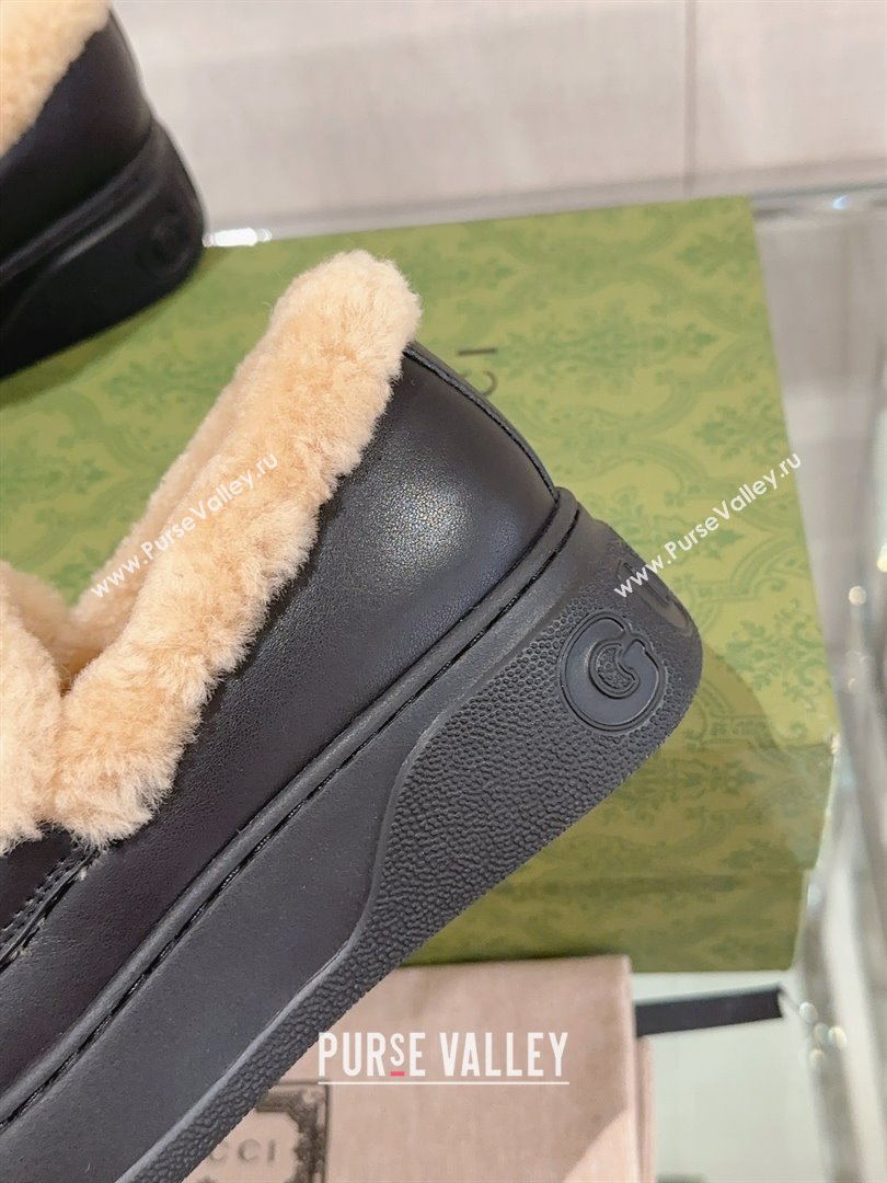 Gucci Wool Shearing Fur Loafer with Horsebit 06 2023 (kaola-23103046)
