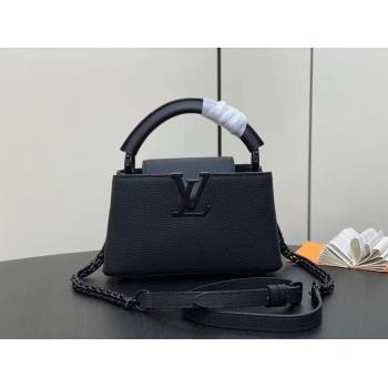 LOUIS VUITTON Capucines East-West Mini bag M23955 SO BLACK 2024 (kiki-240319-01)