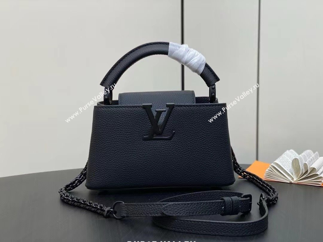 LOUIS VUITTON Capucines East-West Mini bag M23955 SO BLACK 2024 (kiki-240319-01)