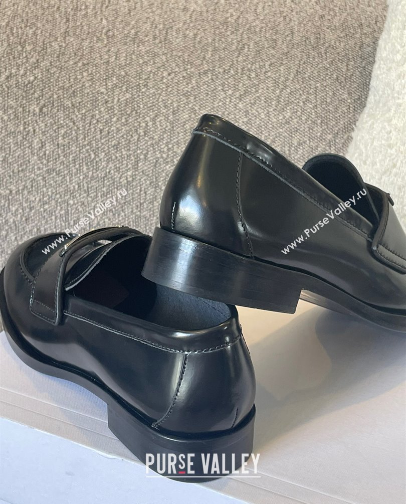 Prada Brushed leather loafers BLACK 1D238M 2023 (kaola-231010-08)