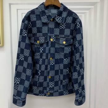 louis vuitton Distorted Damier Denim Jacket 2023 (qiqi-240126-02)