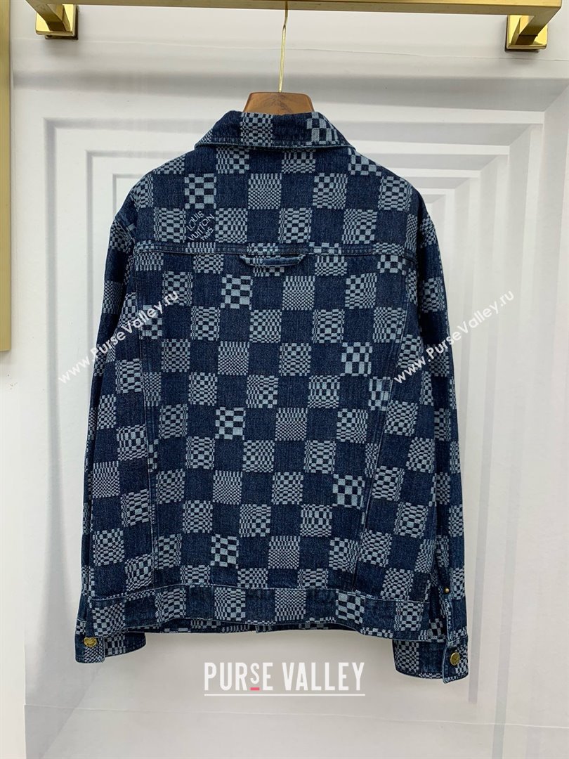 louis vuitton Distorted Damier Denim Jacket 2023 (qiqi-240126-02)