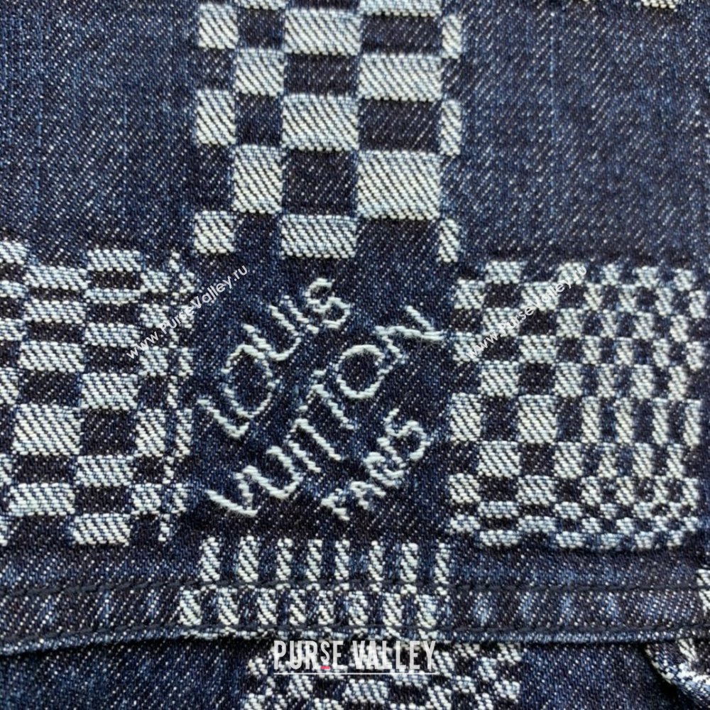 louis vuitton Distorted Damier Denim Jacket 2023 (qiqi-240126-02)