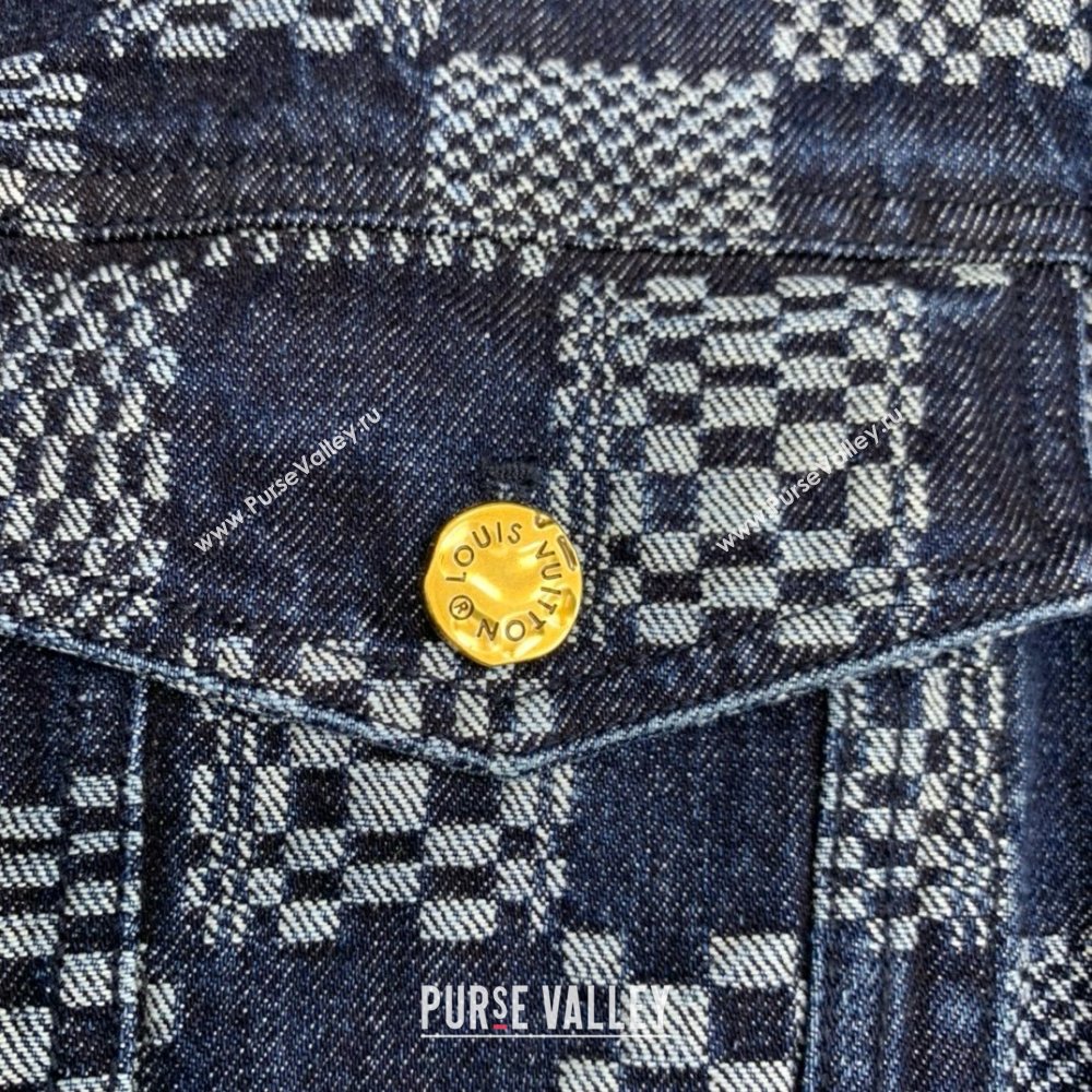 louis vuitton Distorted Damier Denim Jacket 2023 (qiqi-240126-02)