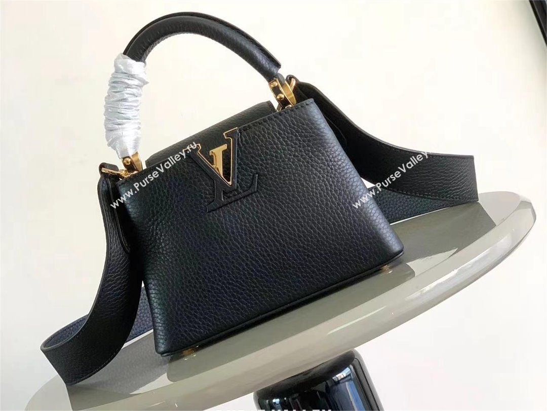 louis vuitton mini CAPUCINES bag M56071 black 2024 (kiki-240318-03)