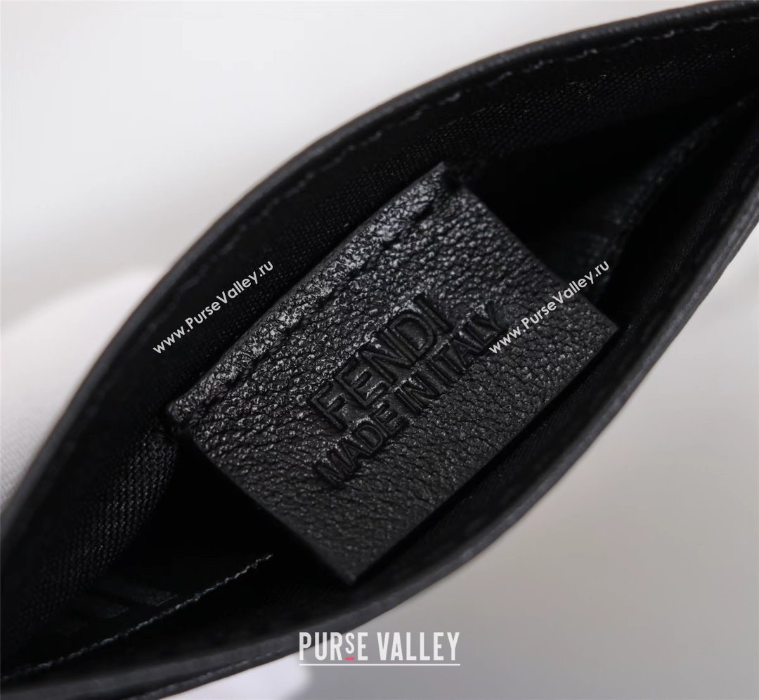 fendi Gray fabric Diagonal card holder (guoguo-231212-02)