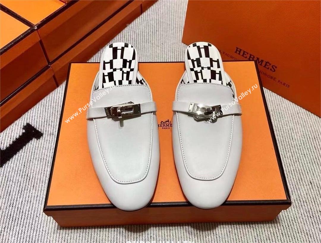 Hermes Kelly Buckle Oz Mules 68(original quality) (mingdu-240320-12)