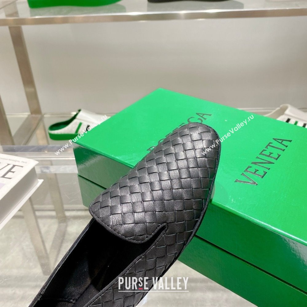 Bottega Veneta Intrecciato Sunday Slippers Loafers Black 2023 (kaola-23103128)