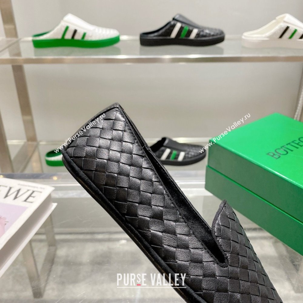 Bottega Veneta Intrecciato Sunday Slippers Loafers Black 2023 (kaola-23103128)