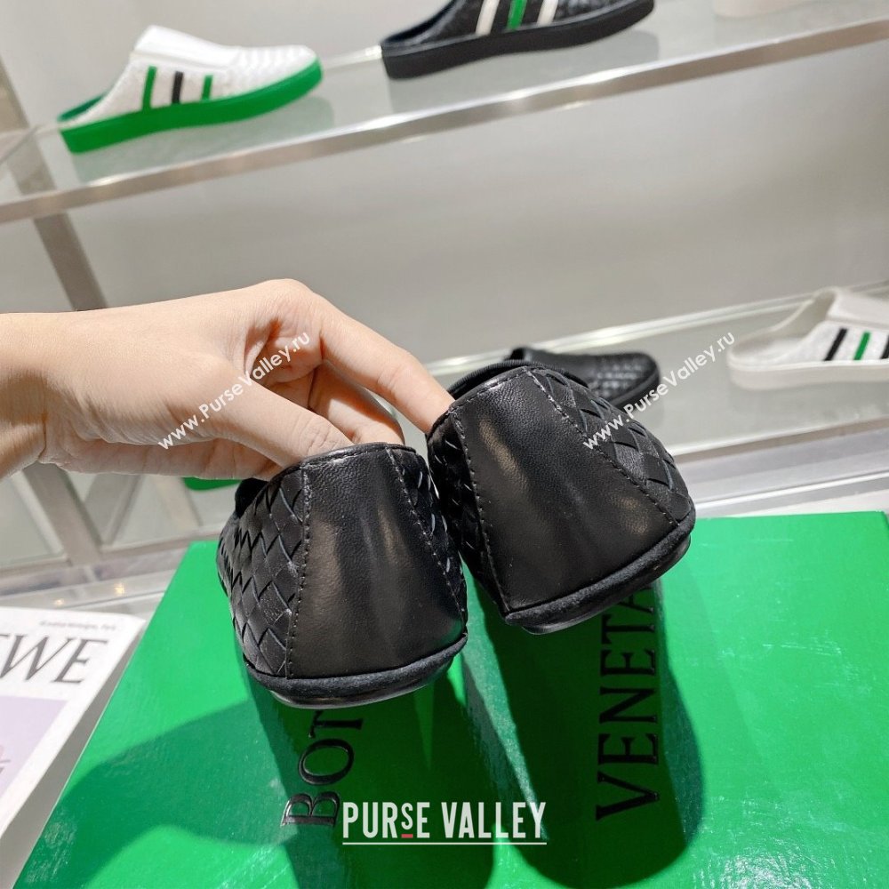 Bottega Veneta Intrecciato Sunday Slippers Loafers Black 2023 (kaola-23103128)