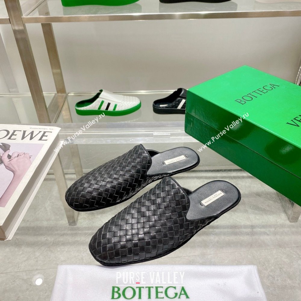 Bottega Veneta Intrecciato Fiandra Slippers Black 2023 (kaola-23103121)