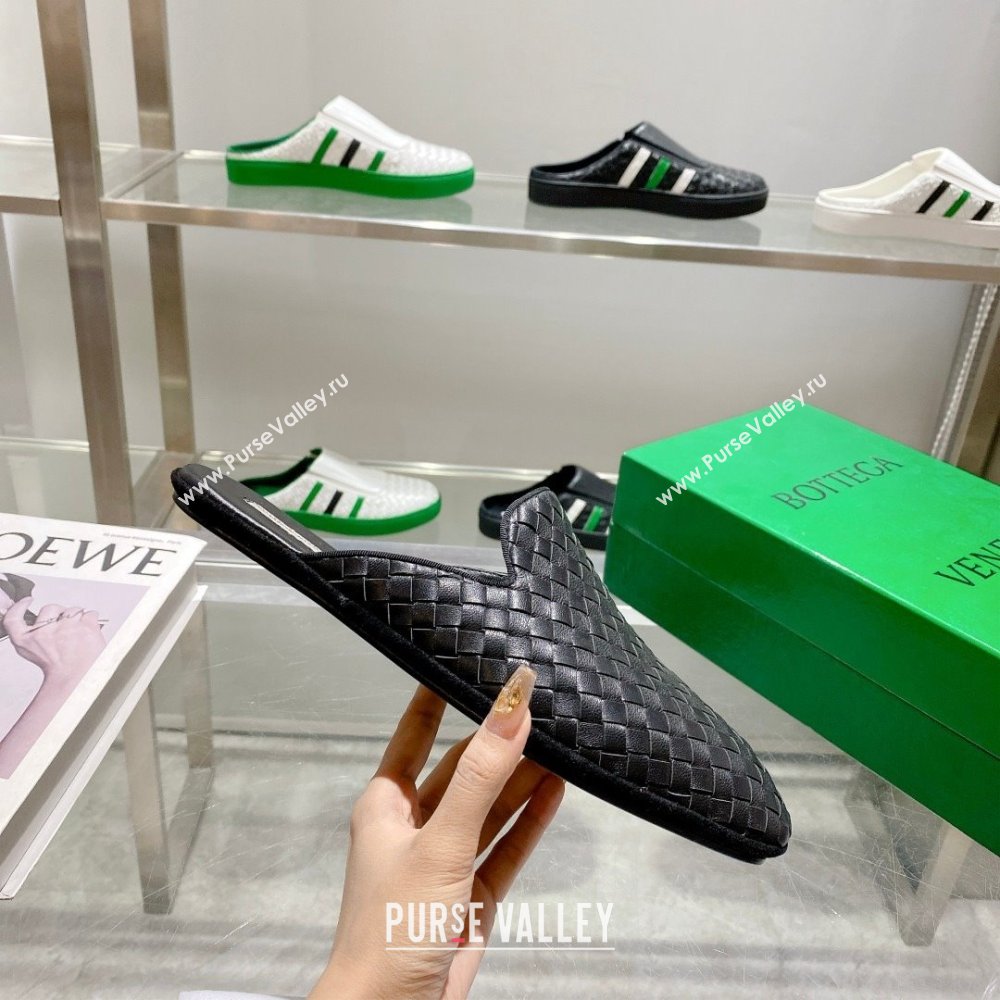 Bottega Veneta Intrecciato Fiandra Slippers Black 2023 (kaola-23103121)