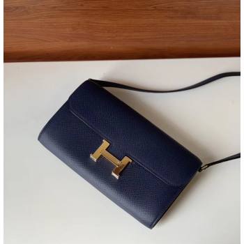 Hermes constance to go bag in epsom leather navy blue (manman-201111-b )