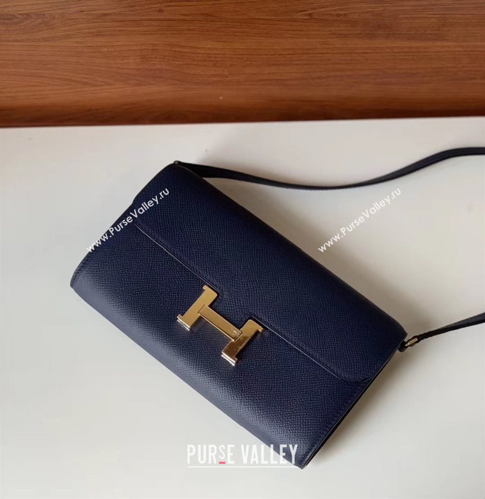 Hermes constance to go bag in epsom leather navy blue (manman-201111-b )