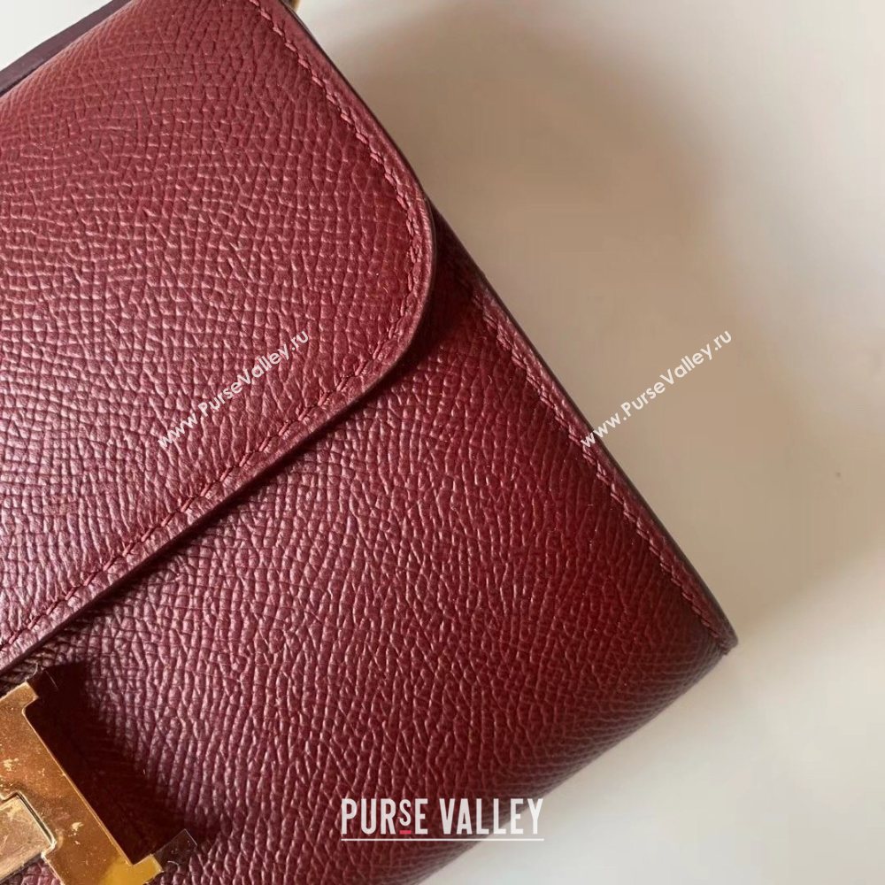 Hermes constance to go bag in epsom leather burgundy (manman-201111-c )