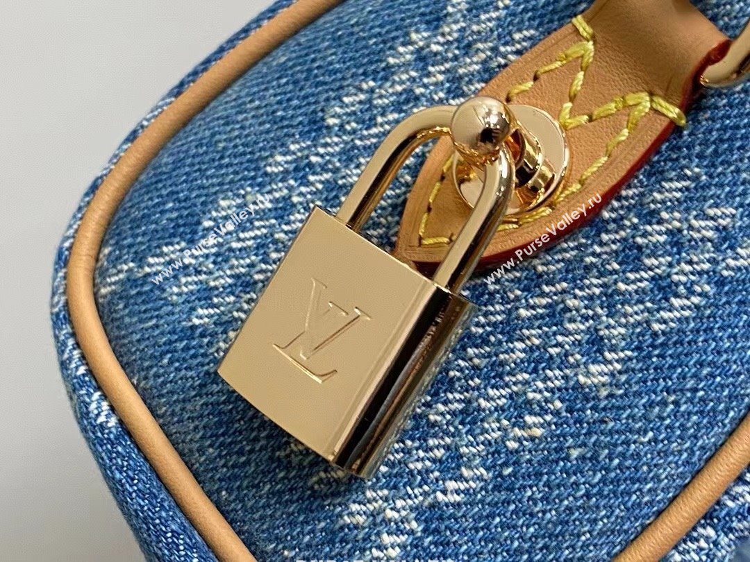 louis vuitton Damier Denim 3D Nano speedy bag 2024 (kiki-240422-01)