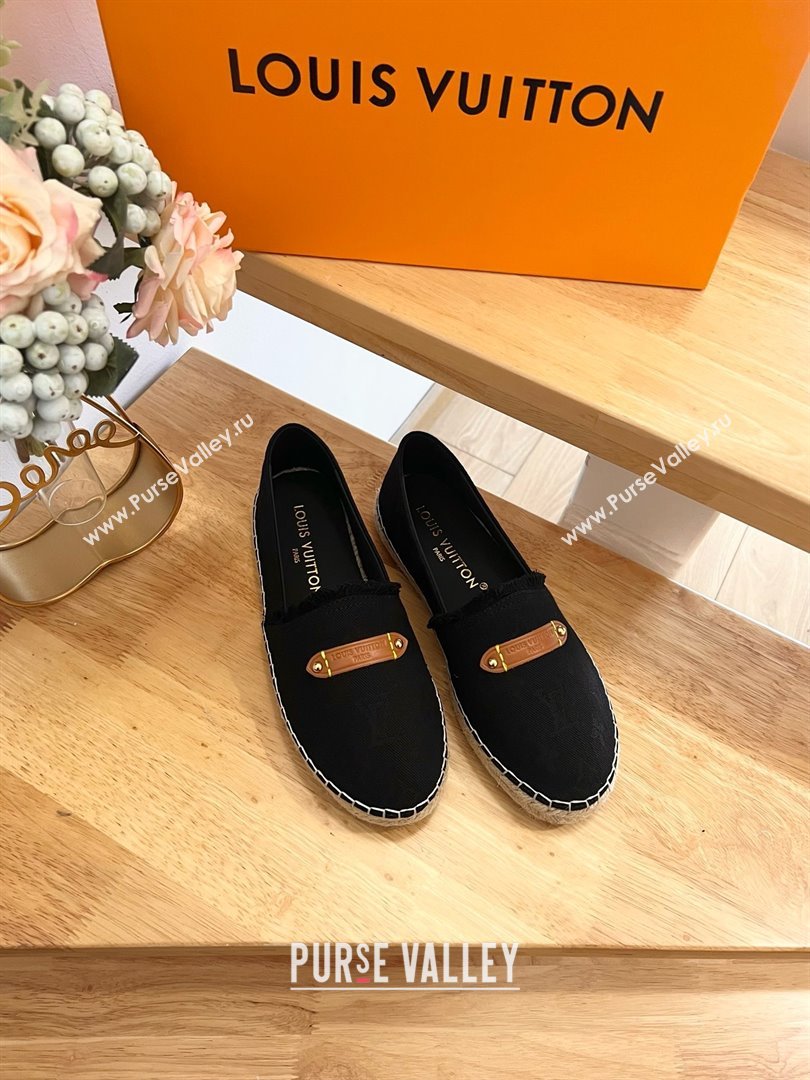 Louis Vuitton Helios Flat Espadrille black 2024 (kaola-240322-01)