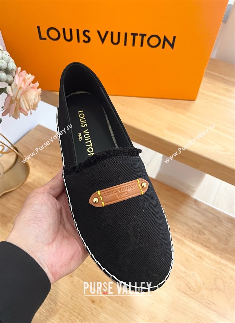 Louis Vuitton Helios Flat Espadrille black 2024 (kaola-240322-01)