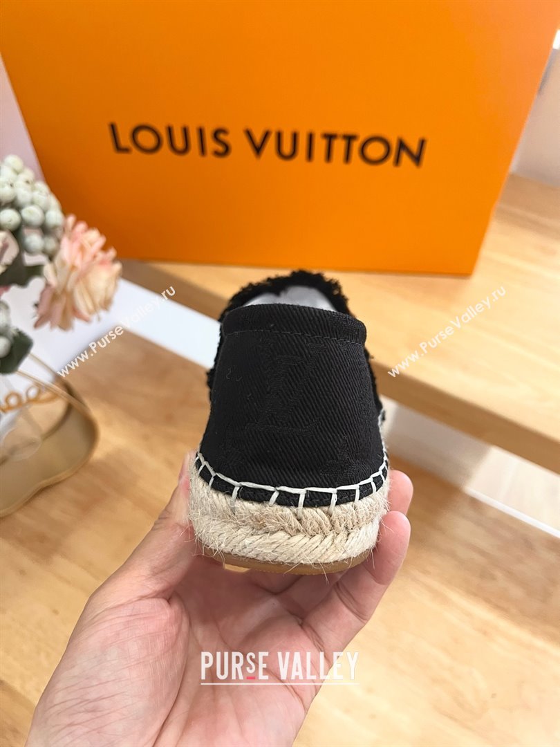 Louis Vuitton Helios Flat Espadrille black 2024 (kaola-240322-01)