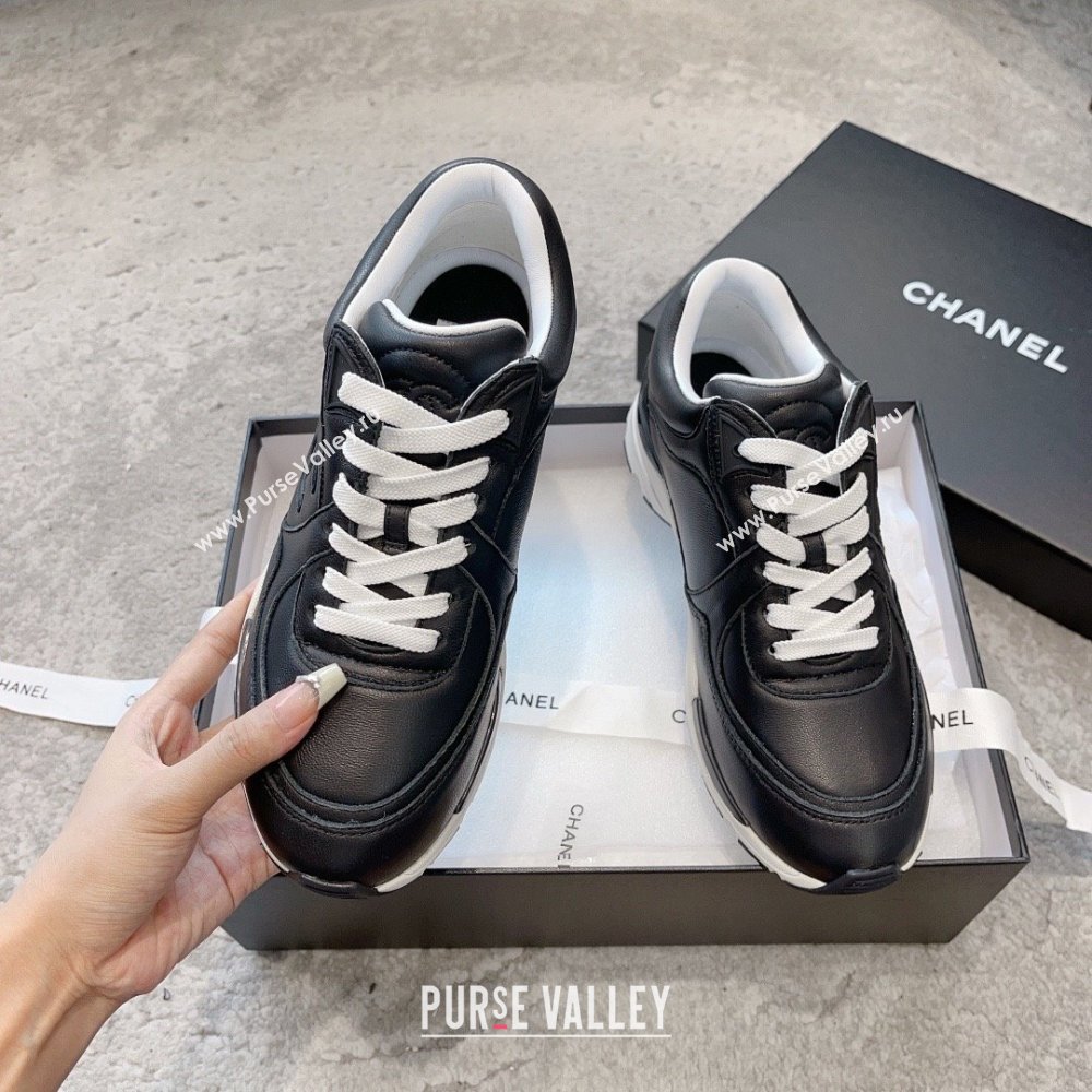 chanel black Calfskin sneakers G45333 2023 (ssxy-231013-09)