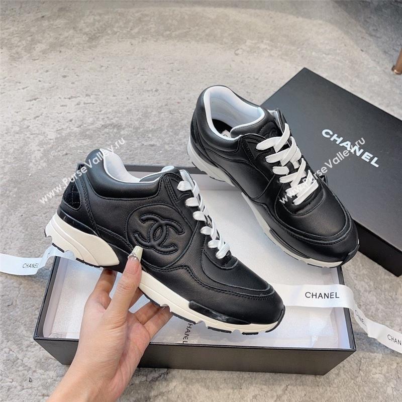 chanel black Calfskin sneakers G45333 2023 (ssxy-231013-09)