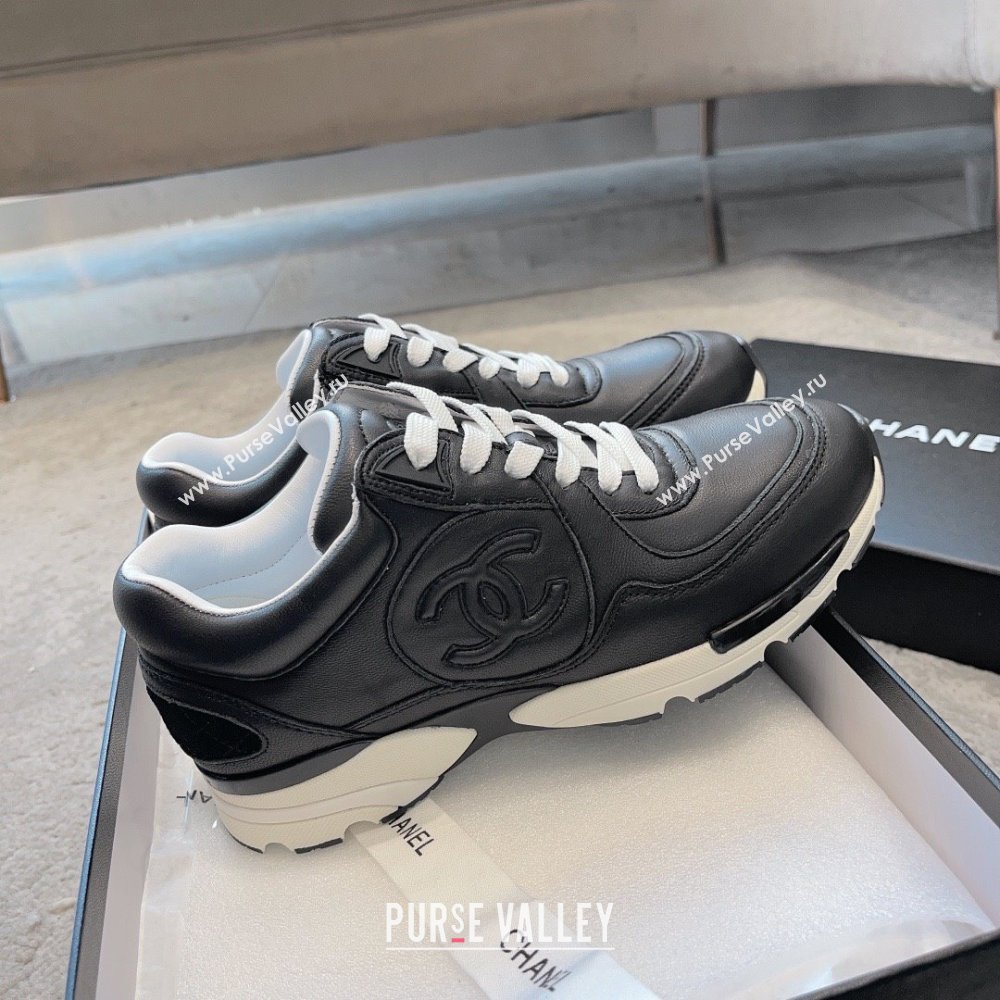 chanel black Calfskin sneakers G45333 2023 (ssxy-231013-09)