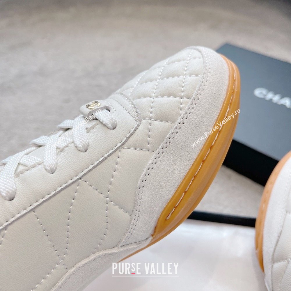 chanel white Calfskin & Suede Calfskin sneakers G45335 2023 (ssxy-231013-03)