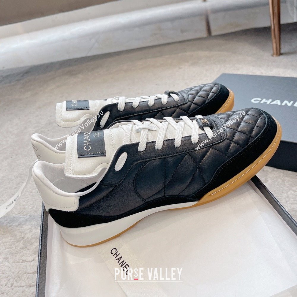 chanel black Calfskin & Suede Calfskin sneakers G45335 2023 (ssxy-231013-04)