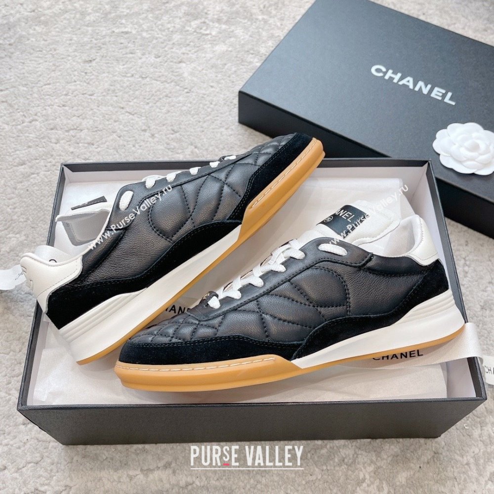 chanel black Calfskin & Suede Calfskin sneakers G45335 2023 (ssxy-231013-04)