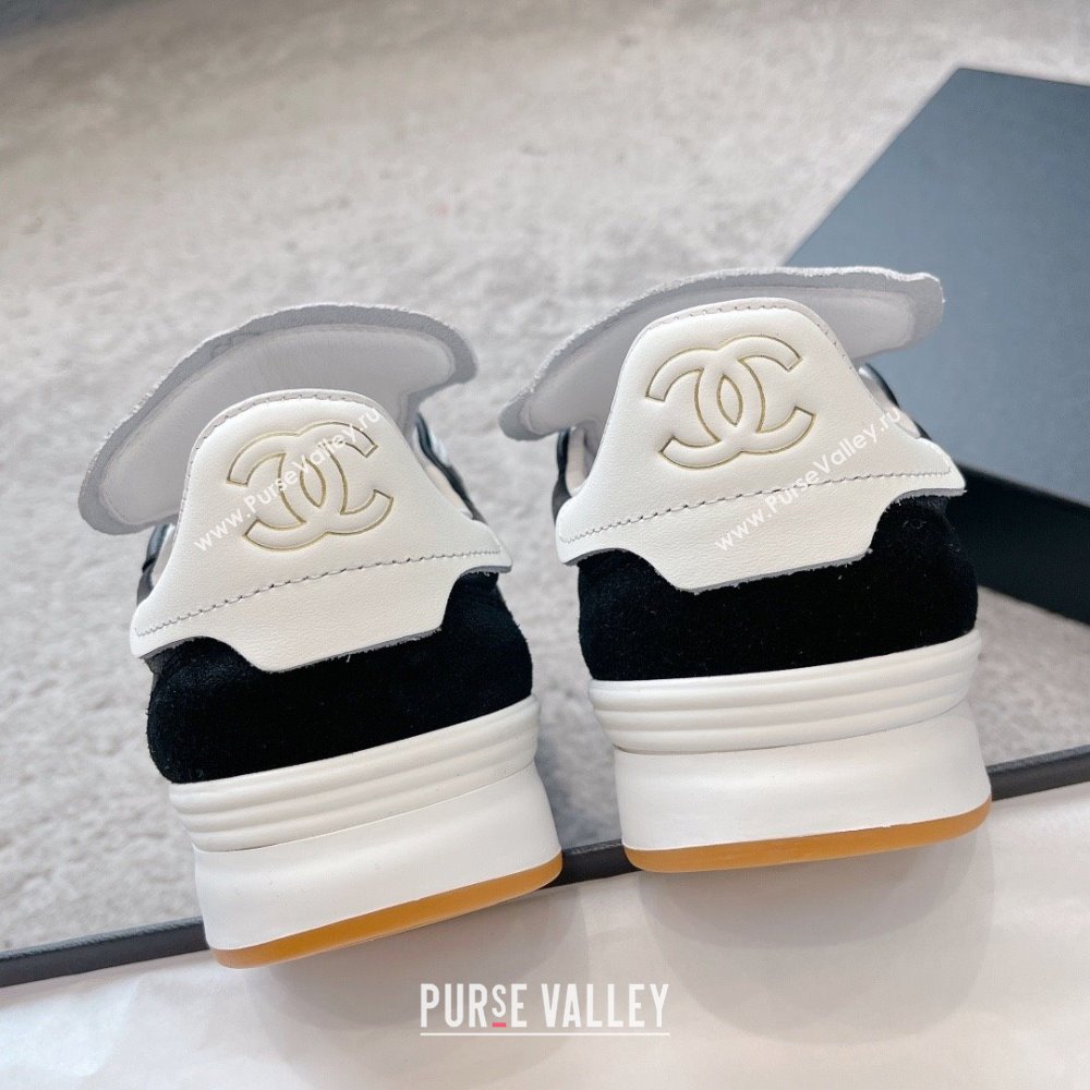 chanel black Calfskin & Suede Calfskin sneakers G45335 2023 (ssxy-231013-04)