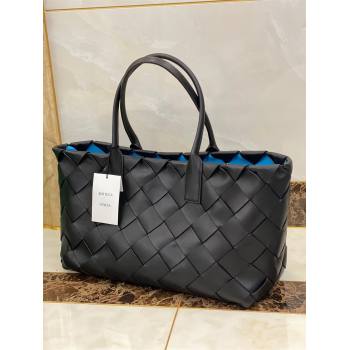 Bottega Veneta Intrecciato Nappa arco tote bag black/blue 2021 (misu-210226-05)