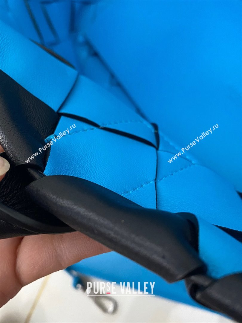 Bottega Veneta Intrecciato Nappa arco tote bag black/blue 2021 (misu-210226-05)