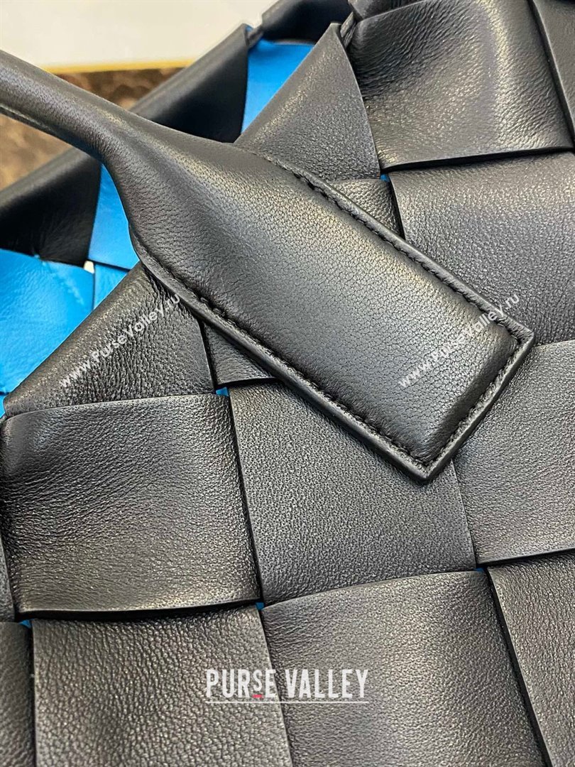 Bottega Veneta Intrecciato Nappa arco tote bag black/blue 2021 (misu-210226-05)