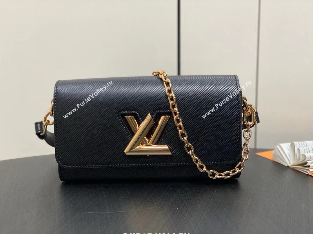 louis vuitton Twist West Pochette BAG M83077 BLACK 2024 (kiki-240322-11)