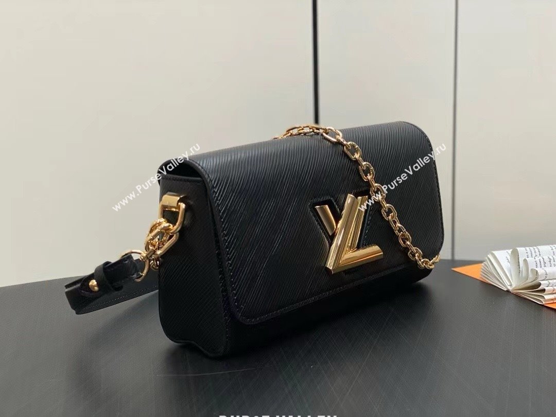 louis vuitton Twist West Pochette BAG M83077 BLACK 2024 (kiki-240322-11)