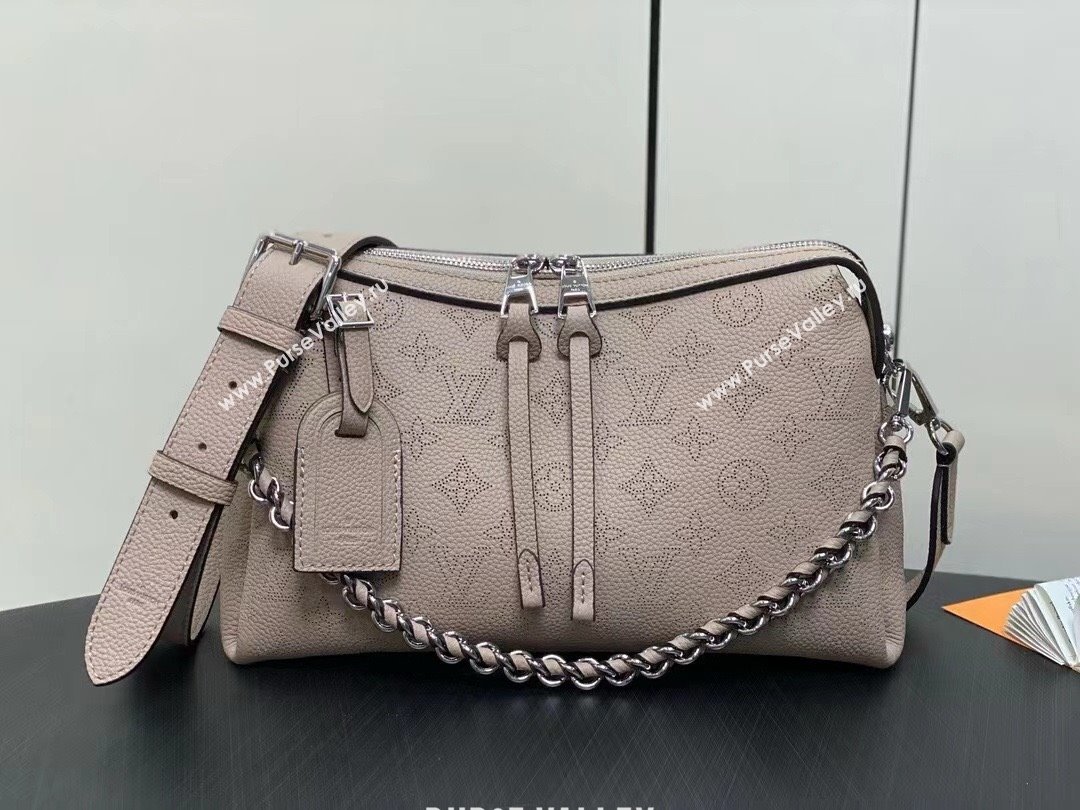 louis vuitton hand it all PM bag in mahina leather GALET 2024 (kiki-240322-02)