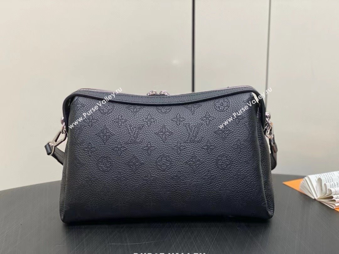 louis vuitton hand it all PM bag in mahina leather BLACK 2024 (kiki-240322-03)