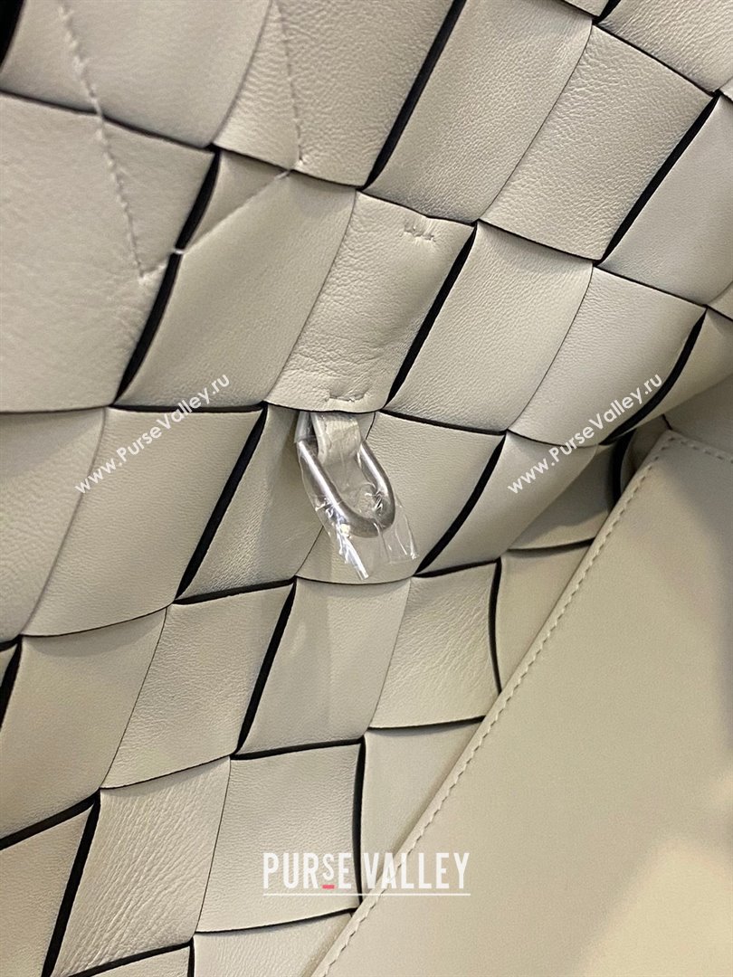 Bottega Veneta Intrecciato Nappa arco tote bag black/white 2021 (misu-210226-06)